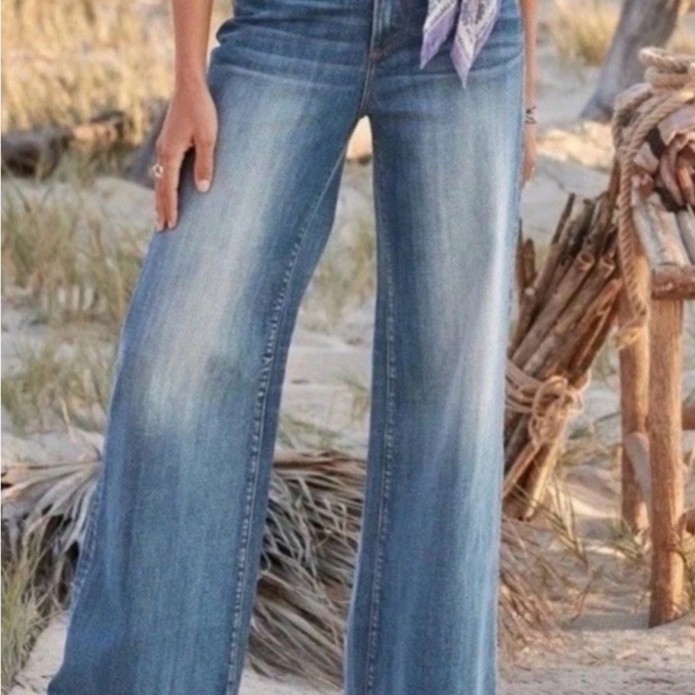 Driftwood Martha Women's Blue Wide-Leg Jeans